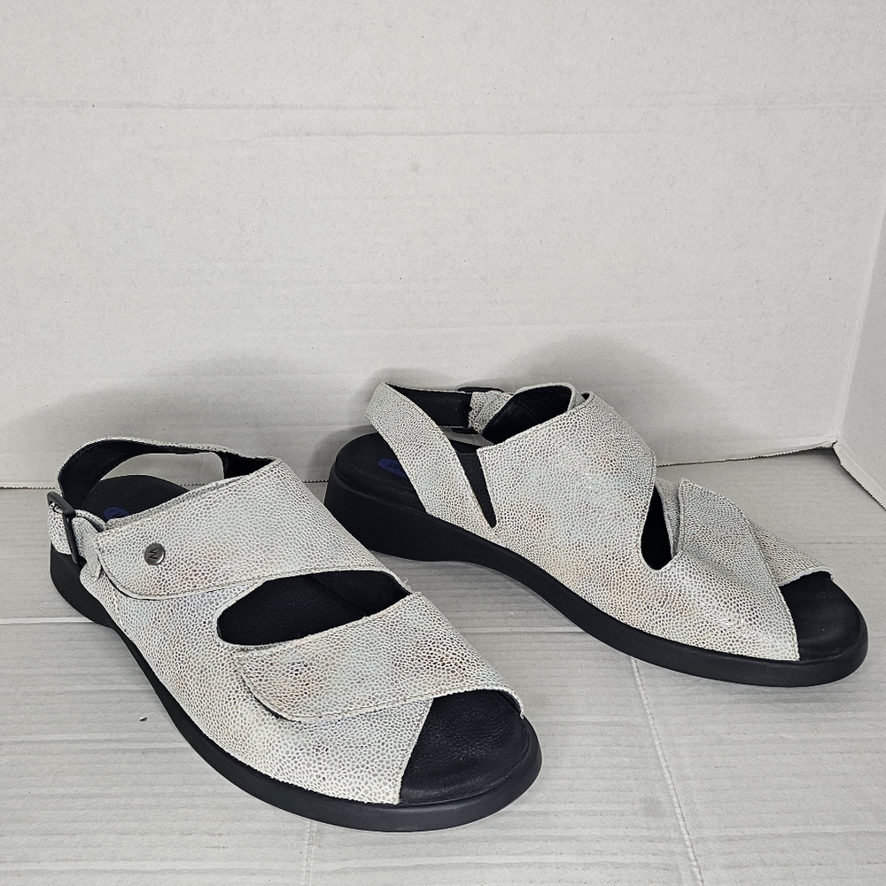 Womens Wolky Nimes Mint Green Leather Slingback Sandal Open Toe Size 43 - Picture 3 of 15